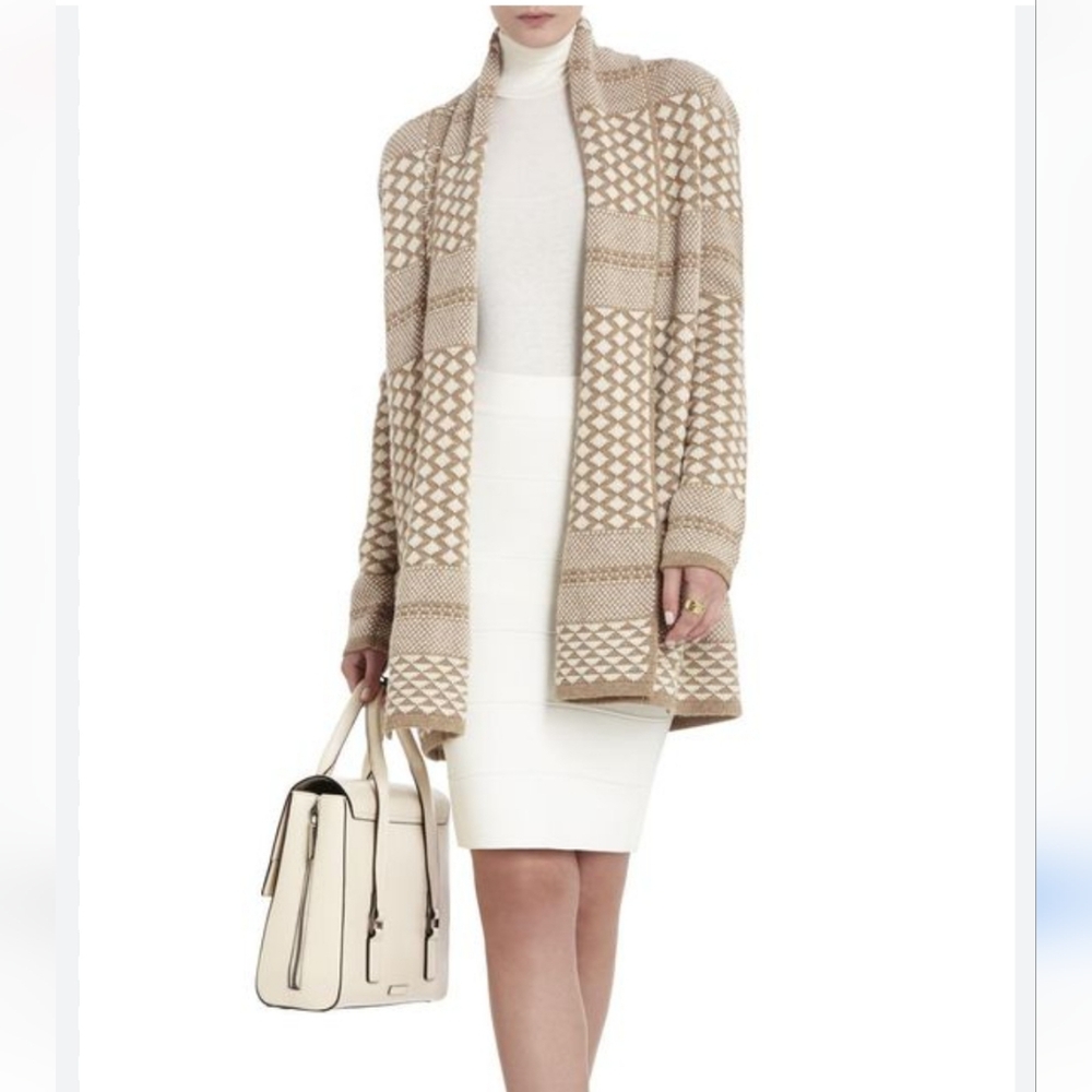 BCBG MAXAZRIA SHADIA TEXTURED JACQUARD SWEATER COAT SIZE XXS NWOT!